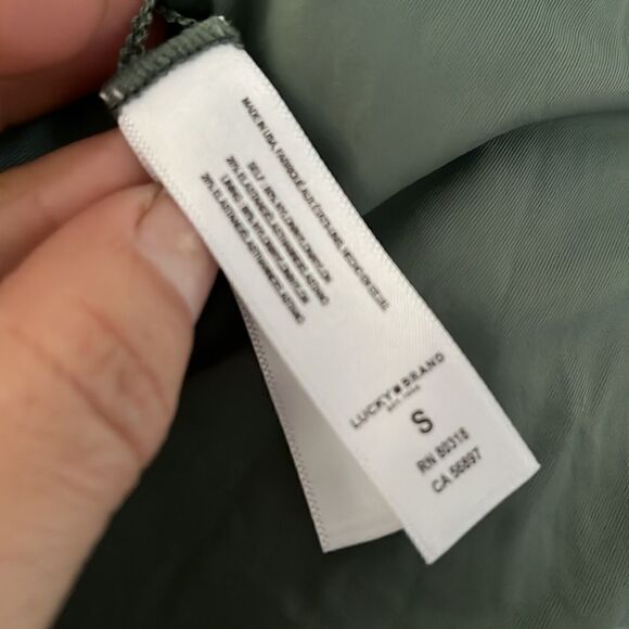 Lucky Brand Womens Swim Shoulder Tie One Piece 3032 Avocado - Picture 9 of 11